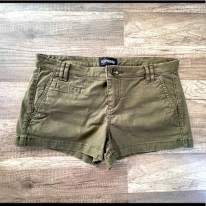 Like new Express Shorts, olive color, size 2